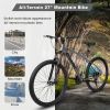 A2757 27 inch Mountain Bike 21 Speeds, Suspension Fork, Aluminum Frame Disc-Brake for Men Women Mens MTB Bicycle Adlut Bike - as Pic
