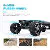 All terrain dual 1000*2 hub motor electric skateboard with 32mph max speed; 25miles range; 9600mah battery. - As pic
