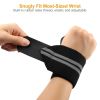 2PCS Wrist Straps 15" Adjustable Unisex Wrist Support Braces with Thumb Loops - Gray