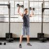 Multi-weight cast iron hexagonal dumbbell, single bar - 50lbs