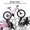 S26103 26 inch Mountain Bike for Teenagers Girls Women, Shimano 21 Speeds with Dual Disc Brakes and 100mm Front Suspension, White/Pink - as Pic