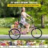 VEVOR Tricycle Adult 26'' Wheels Adult Tricycle 1-Speed 3 Wheel Bikes For Adults Three Wheel Bike For Adults Adult Trike Adult Folding Tricycle Foldab