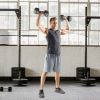 Multi-weight cast iron hexagonal dumbbell, single bar - 35lbs