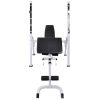 Workout Bench with Weight Rack, Barbell and Dumbbell Set 198.4 lb - Black
