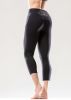Jolie HIgh-Waisted Capri Leggings with Hip Pockets - S - Black