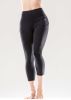 Jolie HIgh-Waisted Capri Leggings with Hip Pockets - S - Black