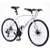 24 Speed Hybrid bike Disc Brake 700C Road Bike For men women's City Bicycle - as Pic