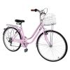 26in 150kg High Carbon Steel V Brake 7 Speed commuter Bike Pink - as picture
