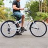 Men's Beach Cruiser Bike, 7 Speed Bicycles, 26"Inch Multiple Colors - as Pic