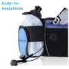 Running Hydration Belt Waist Bag with Water-Resistant Pockets and 2 Water Bottles for Outdoor Sports - Blue