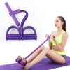 Pedal Resistance Bands Foot Pedal Pull Rope Resistance Exercise Yoga Equipment For Abdomen Waist Arm Leg Stretching Slimming Training - Pink