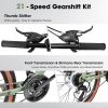Ecarpat Mountain Bike 27.5 Inch Wheel, 21-Speed Disc Brakes Trigger Shifter, Carbon Steel Frame Mens Womens Trail Commuter City Snow Beach Mountain Bi