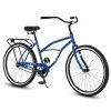 S26204 26 Inch Beach Cruiser Bike for Men and Women, Steel Frame, Single Speed Drivetrain, Upright Comfortable Rides, Multiple Colors - as Pic