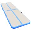 Inflatable Gymnastics Mat with Pump 118.1"x39.3"x3.9" PVC Blue - Blue