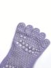 Nonslip Yoga Socks Ideal for Pilates Dance Indoor Sports - Grey - one-size
