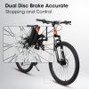 A26322 26-inch mountain bike adult aluminum frame shock absorbing front fork bike 21-speed disc brake mountain bike - as Pic