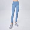 Women's High Waist Leggings Yoga Sport Pants - Light Blue - L