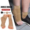 Compression Sports Ankle Brace; Heel Protector For Pain Relief; Outdoor Sports Accessories - Skin Tone - L-XL