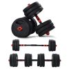 62 LBS Weights dumbbells set; Adjustable Dumbbell Barbell Kettlebells Weight Pair; Kettlebells design for each plate; Free Weights Dumbbells 3 in 1 se