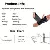 Black Adjustment Hand Wrist Palm Support - Black - Free Size