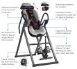 Updated Advanced Heat and Massage Inversion Table - black