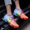 Fashion Mesh Cozy Running Sport Shoes Women Lace Up Sneakers - Colorful - 10