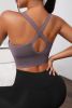 Scoop Neck Long Active Bra - Dusty Purple - S