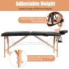 Portable Adjustable Facial Spa Bed with Carry Case - black
