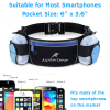 Running Hydration Belt Waist Bag with Water-Resistant Pockets and 2 Water Bottles for Outdoor Sports - Blue
