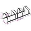 Bike Rack for 4 Bikes Black Steel - Black