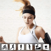 Cardio Sport and Fitness Sweat-Wicking Headband - Black