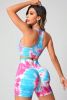 Tie-Dye Sports Bra and Shorts Set - Pastel  Blue - S