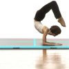 Inflatable Gymnastics Mat with Pump 196.8"x39.3"x3.9" PVC Green - Green