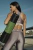 Breathable and Portable Yoga Mat Bag with Adjustable Shoulder Straps - Black