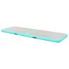 Inflatable Gymnastics Mat with Pump 157.4"x39.3"x3.9" PVC Green - Green