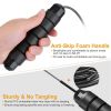 3M/9.84FT Jump Rope Length Adjustable Skip Ropes w/ Steel Rope Two Iron Blocks Anti-Skip Foam Handle Grip - Black