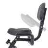 Folding Exercise Bike, Fitness Upright and Recumbent X-Bike with 10-Level Adjustable Resistance, Arm Bands and Backrest - as Pic