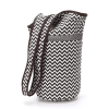 Yoga Mat Carrying Tote Bag with Large Pockets - B&W Zig-Zag
