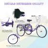 Adult Tricycle Trikes,3-Wheel Bikes,26 Inch Wheels Cruiser Bicycles with Large Shopping Basket for Women and Men - as Pic