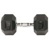 Rubber Encased Hex Dumbbell,25-35lbs,Single - 35lbs