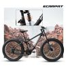 A26309 26 inch Mountain Bike,Full-Suspension 21 Speeds Drivetrain with Disc-Brake MTB Bicycle, 26*4" Fat tire Bike for Men or Women. - as Pic