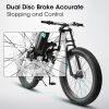 A26309 26 inch Mountain Bike,Full-Suspension 21 Speeds Drivetrain with Disc-Brake MTB Bicycle, 26*4" Fat tire Bike for Men or Women. - as Pic
