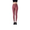 Tight Soft Comfort Women's High Waist Leggings Yoga Pants - Wine Red - M