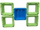 16in Square Aerobic Step Platform with 4 Risers Adjustable Exercise Fitness Workout Stepper,Blue and Green - as Pic