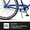 S26204 26 Inch Beach Cruiser Bike for Men and Women, Steel Frame, Single Speed Drivetrain, Upright Comfortable Rides, Multiple Colors - as Pic