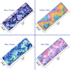 Tie-Dye Yoga Towel - Sweat Absorbent, Non-Slip Bikram, Kundalini, Hot Yoga Mat Size Towel - Yellow/ Blue