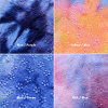Tie-Dye Yoga Towel - Sweat Absorbent, Non-Slip Bikram, Kundalini, Hot Yoga Mat Size Towel - Yellow/ Blue