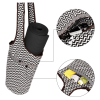 Yoga Mat Carrying Tote Bag with Large Pockets - B&W Zig-Zag