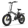 AOSTIRMOTOR Folding Electric Bike Ebike Bicycle 750W Motor 20" Fat Tire With 48V/12.5Ah Li-Battery Beach Snow Bicycle A30 - as Pic