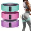 Yoga Resistance Band For Leg Thigh Hip Training, Elastic Pilates Stretch Belt For Women Home Gym Fitness Training - Pink